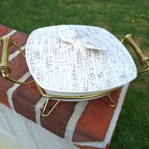 Miramar of California vintage three piece covered casserole dish ovenproof